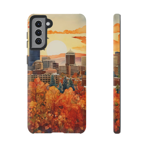 An Urban Autumn Overlook - Impact Resistant Phone Case Samsung Galaxy S21 Plus Matte